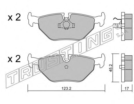 Гальмівні колодки TRUSTING 185.0