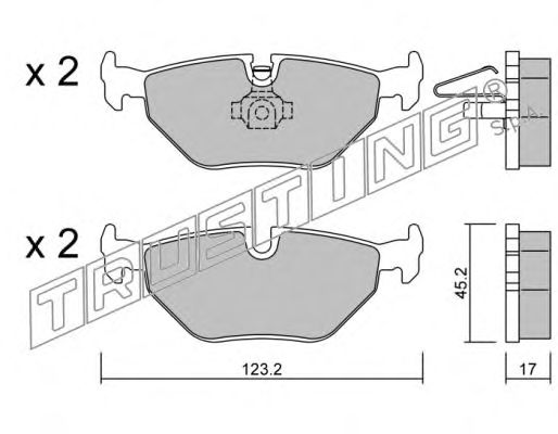 Гальмівні колодки TRUSTING 270.0