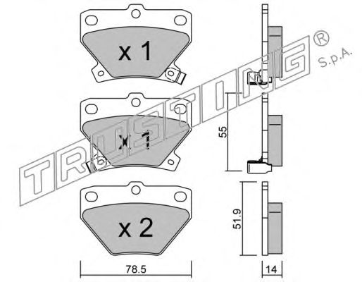 Гальмівні колодки TRUSTING 439.0