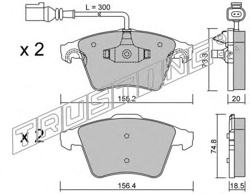Тормозные колодки TRUSTING 568.2