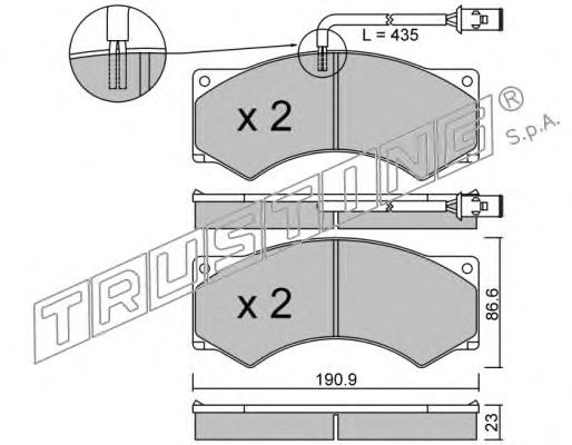 Тормозные колодки TRUSTING 595.1