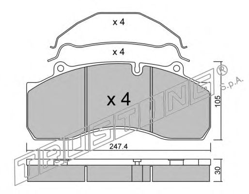 Тормозные колодки TRUSTING 610.0