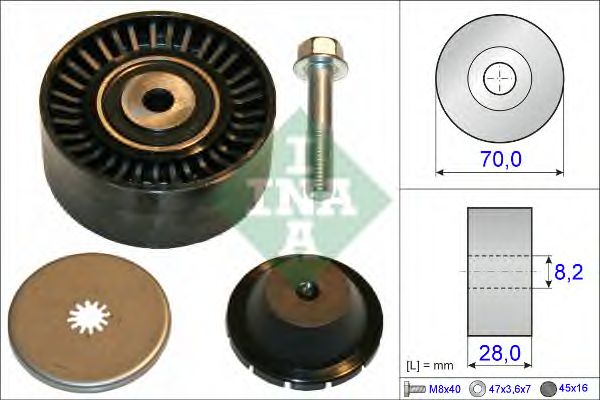 Направляющий / паразитный ролик поликлинового ремня INA 532 0600 10