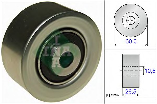 Направляющий / паразитный ролик  поликлинового ремня INA 532 0561 10