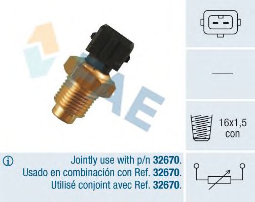 Датчик температуры охлаждающей  жидкости FAE 32540