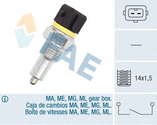 Выключатель, фара заднего хода FAE 40570