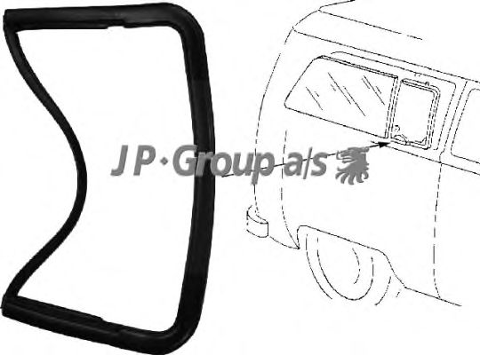 Прокладка, боковое стекло JP GROUP 8186101480