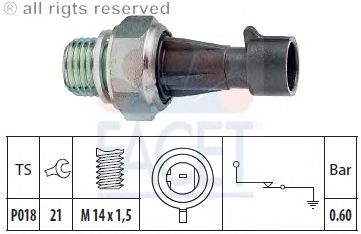 Датчик давления масла FACET 7.0129