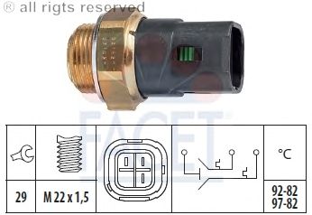 Датчик включения вентилятора FACET 7.5628