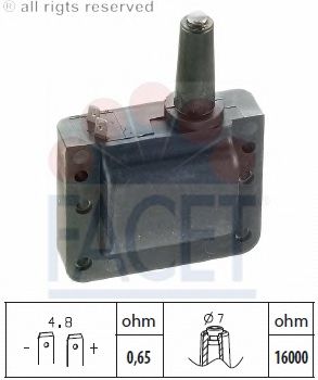 Катушка зажигания FACET 9.6116