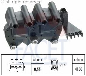 Катушка зажигания FACET 9.6245