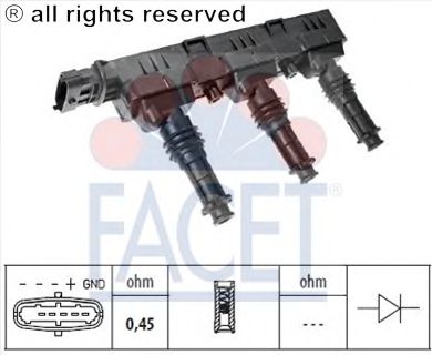 Катушка зажигания FACET 9.6298