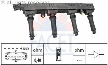 Катушка зажигания FACET 9.6407