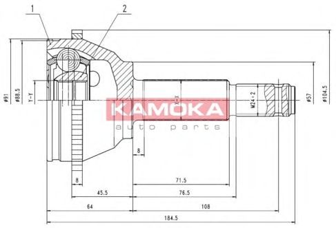 Комплект ШРУСов KAMOKA 6281