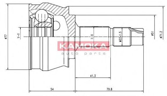 Комплект ШРУСов KAMOKA 6691