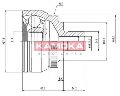 Комплект ШРУСов KAMOKA 7050