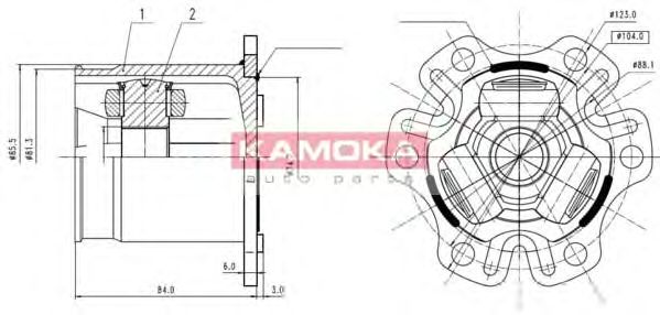 Комплект ШРУСов KAMOKA 8709