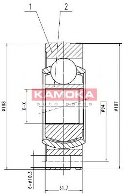 Комплект ШРУСов KAMOKA 8738