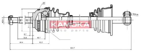 Приводной вал KAMOKA RN1138913A