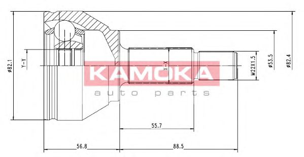 Комплект ШРУСов KAMOKA 7092