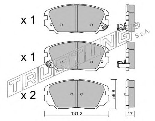 Гальмівні колодки TRUSTING 902.0