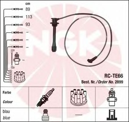 Комплект высоковольтных проводов NGK RCTE66