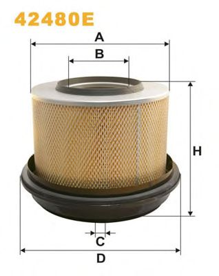 Воздушный фильтр WIX FILTERS 42480E