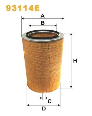 Воздушный фильтр WIX FILTERS 93114E