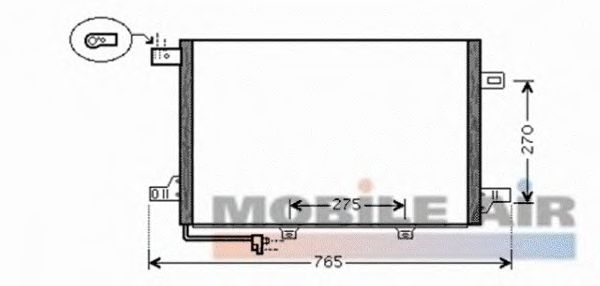 Радиатор кондиционера VAN WEZEL 30005382