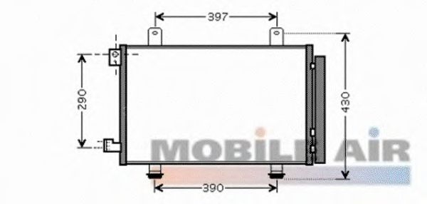 Радиатор кондиционера VAN WEZEL 52005090