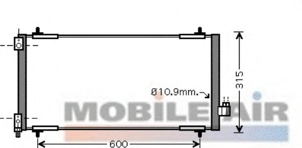 Радиатор кондиционера VAN WEZEL 40005301