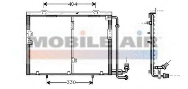 Радиатор кондиционера VAN WEZEL 30005207