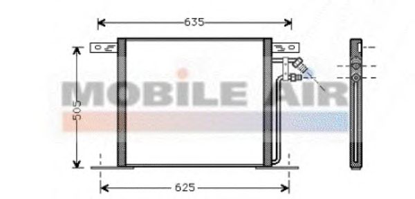 Радиатор кондиционера VAN WEZEL 30005220