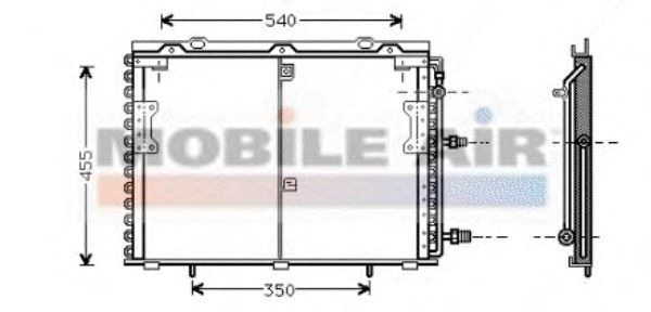 Радіатор кондиціонера VAN WEZEL 30005221