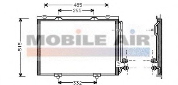 Радиатор кондиционера VAN WEZEL 30005232