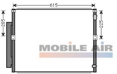 Радіатор кондиціонера VAN WEZEL 53005564