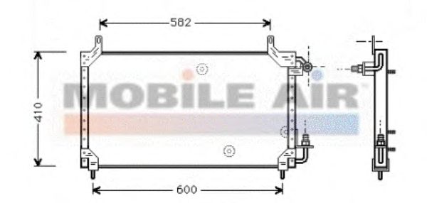 Радиатор кондиционера VAN WEZEL 81005006