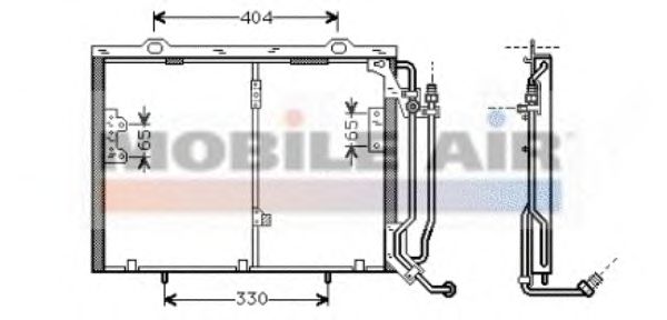 Радиатор кондиционера VAN WEZEL 30005245