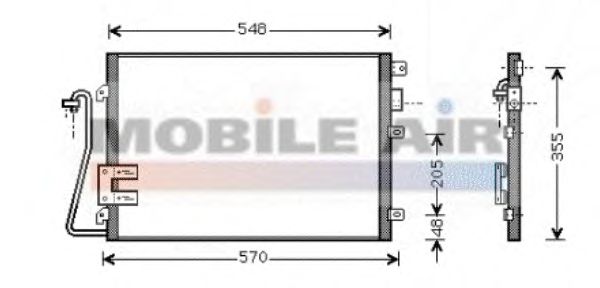 Радиатор кондиционера VAN WEZEL 43005275