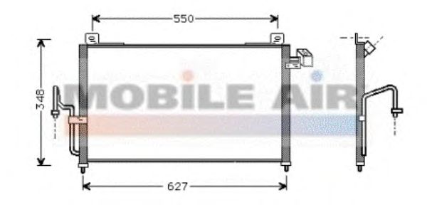 Радиатор кондиционера VAN WEZEL 27005147