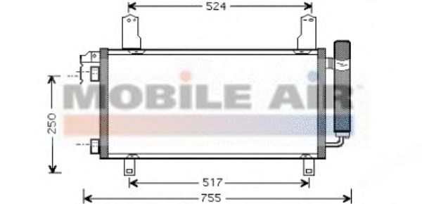 Радиатор кондиционера VAN WEZEL 27005157