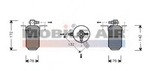 Осушитель кондиционера VAN WEZEL 3000D005