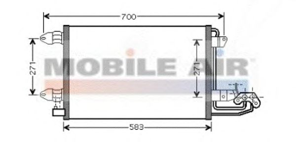 Радиатор кондиционера VAN WEZEL 58005209