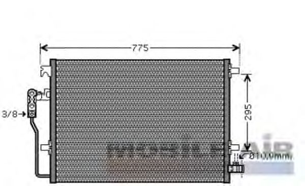 Радиатор кондиционера VAN WEZEL 58005277