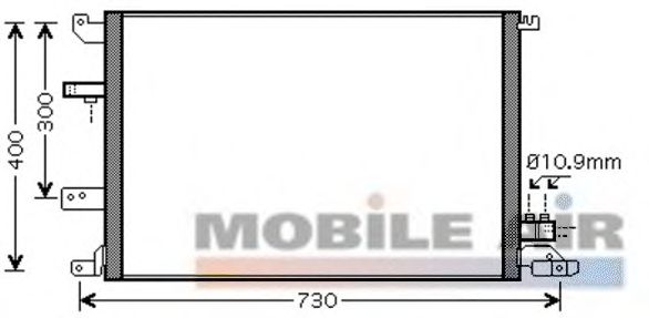 Радиатор кондиционера VAN WEZEL 59005138