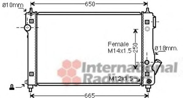 Радиатор, охлаждение двигателя VAN WEZEL 81002087