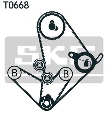 Комплект ремня ГРМ SKF VKMA 95014