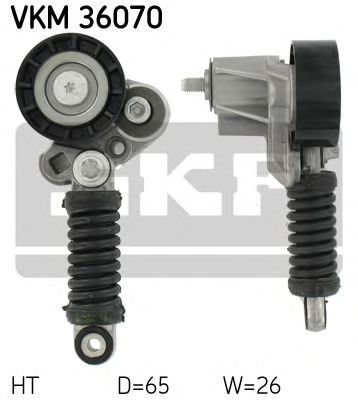 Натяжной ролик поликлинового ремня SKF VKM 36070