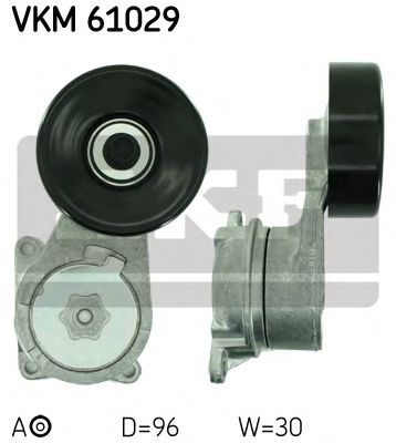 Натяжной ролик поликлинового ремня SKF VKM 61029