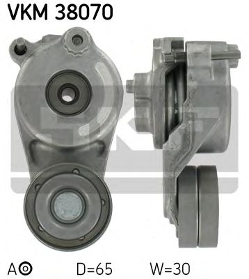 Натяжной ролик поликлинового ремня SKF VKM 38070